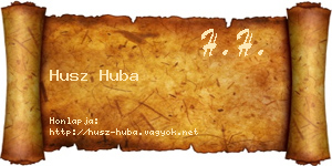 Husz Huba névjegykártya