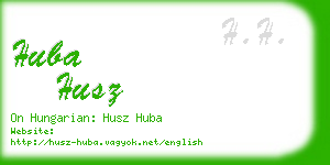 huba husz business card